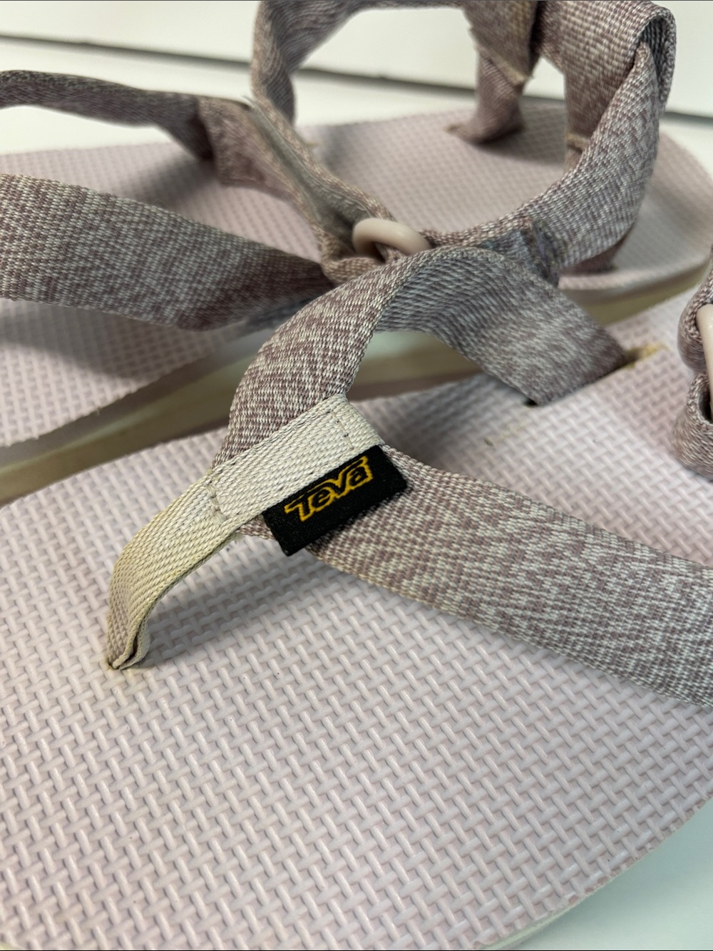 Teva Platform Strappy Sandals – Pale Orchid Purple & White – Good Used Condition - Picture 8 of 12